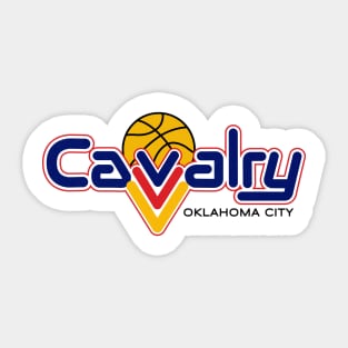 Vintage Oklahoma Calvary CBA Basketball 1990 Sticker